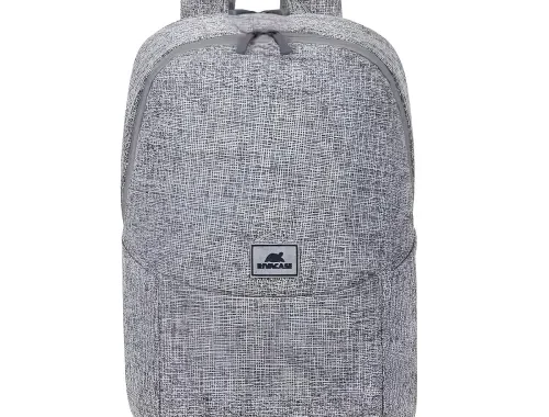 RivaCase Anvik Lightweight Urban Backpack 7962 Water Resistant Tweed Fabric Dual Zipper Backpack 2 Main Compartments Bottle Pocket Accessories Pockets Padded Shoulder Strap fits Laptops Upto 15.6\’