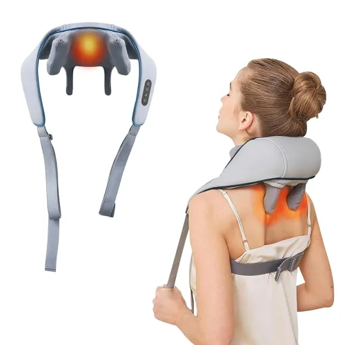 Robustt Neck and Back Massager with Heating Mode, Massager for Body Aches and Pains Relief, Electric Wearable 6D Cervical Neck Massage Machine for Deep Tissue Neck, Back, Waist and Legs – Grey Robustt Neck and Back Massager with Heating Mode, Massager for Body Aches and Pains Relief, Electric Wearable 6D Cervical Neck Massage Machine for Deep Tissue Neck, Back, Waist and Legs – Grey
