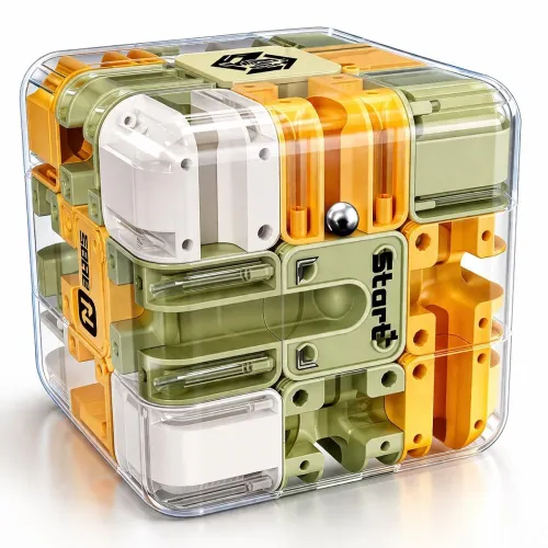 Rolling Ball Transparent 3D Maze Cube Puzzle, Brain Teaser Game for Kids and Adults to Improve Focus and Logical Thinking Skills Designed for Comfortable Daily Care Routine at Home – 6 CM Rolling Ball Transparent 3D Maze Cube Puzzle, Brain Teaser Game for Kids and Adults to Improve Focus and Logical Thinking Skills Designed for Comfortable Daily Care Routine at Home – 6 CM