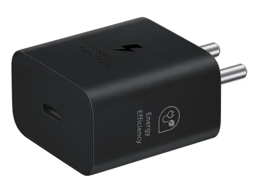 Samsung Original 25W USB Type-C Travel Adaptor Without Cable for Google Pixel, Xiaomi, Motorola, iPhone, Samsung Galaxy Tab S/A Series, Galaxy S10/M54/M55/A80/A90/S25/S24, Black