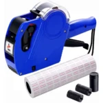 SAMVARDHAN MX5500 Pricing Tag Gun with 5150 pcs White Label Gun Stickers & 3 Extra Inker Rollers, Pricing Label Gun, 8 Digits Retail Pricing Gun and Labels for Grocery Store, Food (Blue)