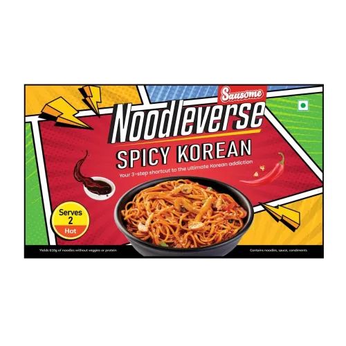Sausome Noodleverse Spicy Korean | DIY Gourmet Noodle Kit | Sweet, Spicy & Umami Korean-Style Stir Fry | Ready in 10 Mins | Serves 2| Hot & Flavor-Packed | 370g Sausome Noodleverse Spicy Korean | DIY Gourmet Noodle Kit | Sweet, Spicy & Umami Korean-Style Stir Fry | Ready in 10 Mins | Serves 2| Hot & Flavor-Packed | 370g