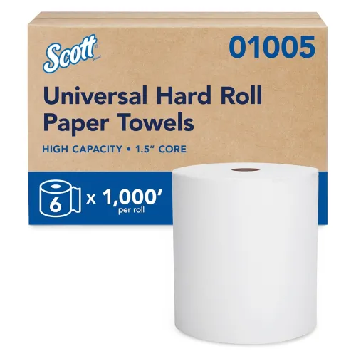 Scott® Essential Hard Roll Paper Towels (HRT), 6 Rolls, 305m/Roll (Total 1,830 meters) (01005C) Scott® Essential Hard Roll Paper Towels (HRT), 6 Rolls, 305m/Roll (Total 1,830 meters) (01005C)