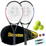 Senston Tennis Racket Set for Adults & Beginners Red & Blue