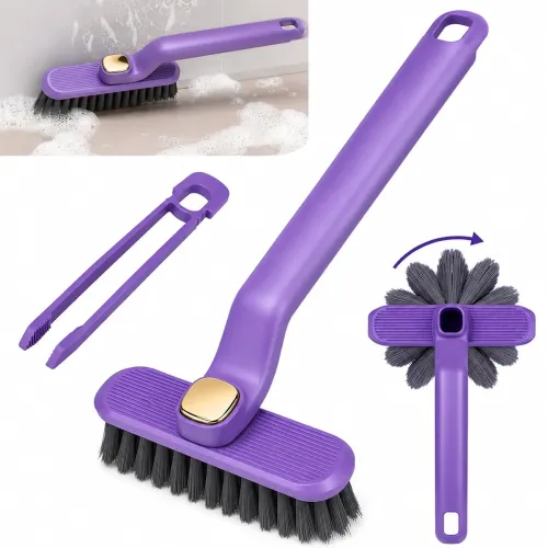 SHITHI Hard Bristle Bathroom Scrubber, Rotating Gap Cleaner for Tile Grout, Floor Corners, Sink Edges and Kitchen Surfaces, Easy Grip Household Cleaning Tool (Multi Colour) SHITHI Hard Bristle Bathroom Scrubber, Rotating Gap Cleaner for Tile Grout, Floor Corners, Sink Edges and Kitchen Surfaces, Easy Grip Household Cleaning Tool (Multi Colour)