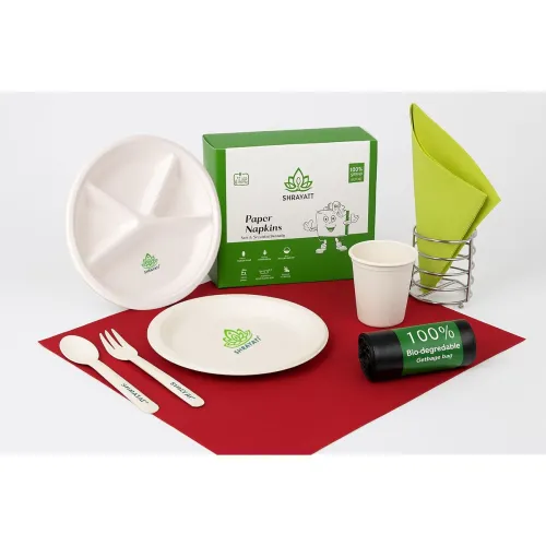 Shrayati Eco – Friendly Disposable Tableware Set – Pack of 108 Pcs, Perfect for Parties, Events, Picnic, Outings and Home | Picnic Pack | Sugarcane Bagasse Combo Shrayati Eco – Friendly Disposable Tableware Set – Pack of 108 Pcs, Perfect for Parties, Events, Picnic, Outings and Home | Picnic Pack | Sugarcane Bagasse Combo
