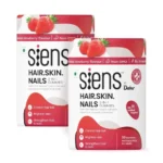 Siens By Dabur Hair, Skin & Nails (3 in 1 Gummies) – 60 pieces | Enriched with Biotin, DHT Blocker, Plant Extracts, Vitamins & Minerals | Brightens Skin, Control Hairfall, Strengthens Hair & Nails