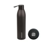 SignoraWare Laguna Vacuum ISI Certified Stainless Steel Bottle | Airtight & Leakproof | Retain Freshness For Hours | Ergonomic Design | Ideal for School, Office, Gym Or Outdoors (700ml | Black)