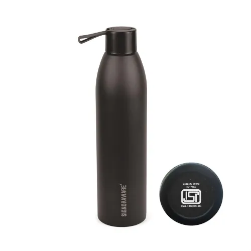 SignoraWare Laguna Vacuum ISI Certified Stainless Steel Bottle | Airtight & Leakproof | Retain Freshness For Hours | Ergonomic Design | Ideal for School, Office, Gym Or Outdoors (700ml | Black) SignoraWare Laguna Vacuum ISI Certified Stainless Steel Bottle | Airtight & Leakproof | Retain Freshness For Hours | Ergonomic Design | Ideal for School, Office, Gym Or Outdoors (700ml | Black)