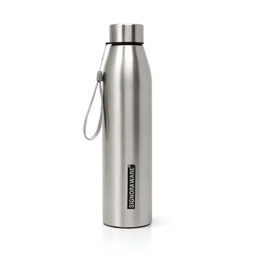 Signoraware Messi Stainless Steel Water Bottle With Hanging Strip,(1 Ltr, Steel), Airtight & Leakproof, Lightweight & Easy to Carry, Stylish Bottle for Office, School, Gym, Travel & Outdoor Use Signoraware Messi Stainless Steel Water Bottle With Hanging Strip,(1 Ltr, Steel), Airtight & Leakproof, Lightweight & Easy to Carry, Stylish Bottle for Office, School, Gym, Travel & Outdoor Use
