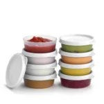 Signoraware Mini Mate BPA Free Plastic Containers Set (70ml x 8 | Set of 8 | White)