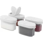 Signoraware Sprinkles N Spice Small Container with Lid (120mlx4 | Set of 4 | White)