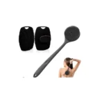 Silicone Back Scrubber & Body Scrubber Combo – Long Handle Shower Brush for Deep Cleaning, Exfoliating & Dirt Removal Soft Scrubber for Men & Women – Lather Boosting, Nourishing Skin Care