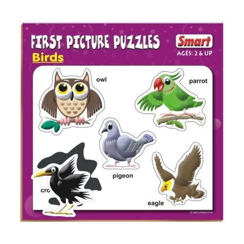 Smart First Picture Puzzles Birds | 5 Chunky Pieces | Toddler Bird Learning Puzzle Toy Age 2+ | Build Cognitive & Fine Motor Skills Early Education Smart First Picture Puzzles Birds | 5 Chunky Pieces | Toddler Bird Learning Puzzle Toy Age 2+ | Build Cognitive & Fine Motor Skills Early Education