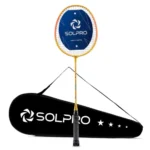 SOLPRO Vanguard 8 Aluminium Badminton Racket for Beginners & Intermediate, Adult & Kids Shuttle Bat with Full Cover Bag, Lightweight Racket with Durable Frame for Practice & Match