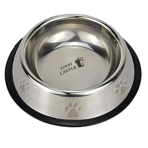 Stainless Steel Dog Bowl – Non-Slip Anti-Skid Rubber Base Pet Food & Water Bowl | Hygienic, Rust-Free & Dishwasher Safe | Medium to Large Dog Feeder Dish | 700 ml, Silver, Pack of 1 Stainless Steel Dog Bowl – Non-Slip Anti-Skid Rubber Base Pet Food & Water Bowl | Hygienic, Rust-Free & Dishwasher Safe | Medium to Large Dog Feeder Dish | 700 ml, Silver, Pack of 1