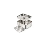 Stainless Steel Paneer Maker Mould with Pressing Lid & Removable Base, Square Paneer Press for Homemade Paneer, Tofu, Fresh Cheese & Sprouts