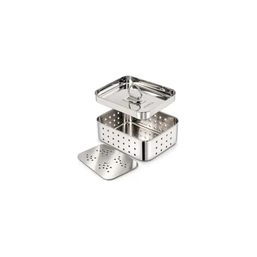 Stainless Steel Paneer Maker Mould with Pressing Lid & Removable Base, Square Paneer Press for Homemade Paneer, Tofu, Fresh Cheese & Sprouts Stainless Steel Paneer Maker Mould with Pressing Lid & Removable Base, Square Paneer Press for Homemade Paneer, Tofu, Fresh Cheese & Sprouts