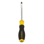 STANLEY STMT60821-8 Cushion Grip Slotted Standard Screwdriver 5 mm x 75 mm Black and Yellow