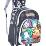 STRIDERS Pokemon School Bag for Kids | Spacious Durable Rolling Backpack | Padded Comfortable Straps & Fun Design | Ideal for School Travel & Play