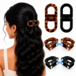 Strong Magnetic Hair Clutcher Set of 2 for Women, Lightweight 2 in 1 Snap Hair Clips for Styling Thin, Thick, Curly and Straight Hair During Home, Travel or Salon Use