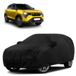 Sulfar 100% Water Resistant Car Body Cover Compatible with Mirror for Mahindra XUV 3XO (Triple Stitched, Full Bottom Elastic, Black)