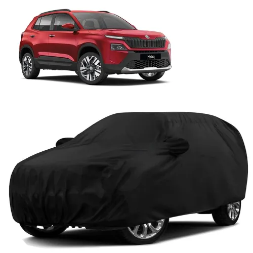 Sulfar 100% Water Resistant Car Body Cover Compatible with Mirror for Skoda Kylaq (Triple Stitched, Full Bottom Elastic, Black) Sulfar 100% Water Resistant Car Body Cover Compatible with Mirror for Skoda Kylaq (Triple Stitched, Full Bottom Elastic, Black)