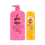 Sunsilk Lusciously Thick & Long Shampoo 1 L, With Keratin, Yoghut Protein and Macadamia Oil – Thickening Shampoo for Fuller Hair & Sunsilk Nourishing Soft & Smooth Conditioner 180 ml