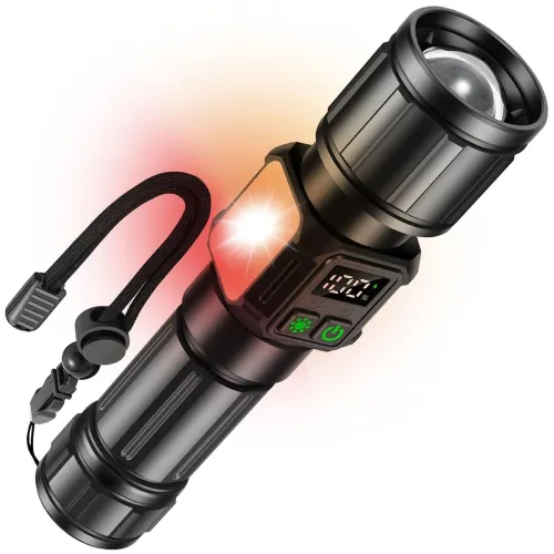 Svoko Torch Light High Power Rechargeable, IP67 Waterproof Led Charging Flashlight High Beam 2km Long Range with 9 Light Modes, Magnetic, Adjustable Portable Powerful Torchlight for Camping, Outdoor Svoko Torch Light High Power Rechargeable, IP67 Waterproof Led Charging Flashlight High Beam 2km Long Range with 9 Light Modes, Magnetic, Adjustable Portable Powerful Torchlight for Camping, Outdoor