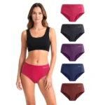 SWAGR 5 Pack Women’s High Coverage Super Combed Cotton Hipster Panty Set | Powered by ZincShield Anti-Bacterial Tech | BreatheSoft Fabric | MarkFree Waistband | SOXCO Style HP06