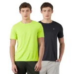 Amazon Brand – Symbol Men’s Solid Active Regular Fit Sports T-Shirt | Round Neck | Half Sleeve (Available in Plus Sizes)