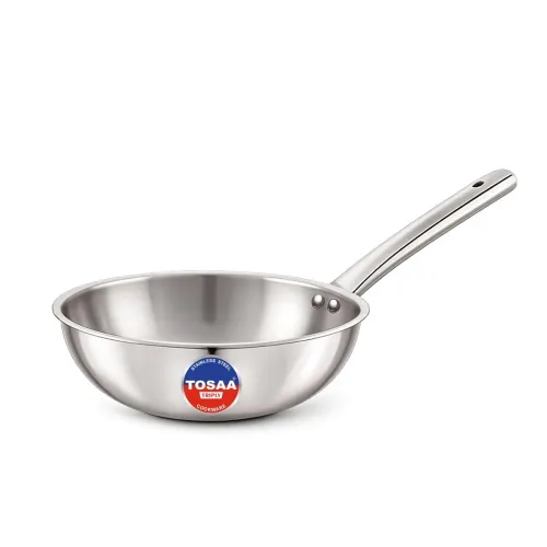 TOSAA TRIPLY Wok 24 CM (2650 ML)|Made with Premium triply Construction for Better Durability and Long-Lasting Performance. TOSAA TRIPLY Wok 24 CM (2650 ML)|Made with Premium triply Construction for Better Durability and Long-Lasting Performance.
