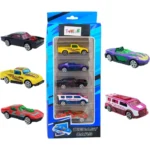ToyBharat Free Wheel Metal Car Set of 5 in Multicolour with Pullback Action is a Fun and Safe Toy Set for Kids. Compact, Realistic, and Engaging—Perfect as a Toy Gift for Indoor and Outdoor Play.