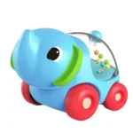 ToyBharat Pop Pop Elephant Free Wheel Toy Features Vibrant Multicolour Designs and Smooth Battery-Free Rolling Action. Perfect for Kids Ages 1 to 6, Encouraging Activity