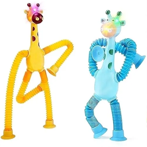 ToyBharat This Giraffe-Shaped Telescopic Suction Toy (Set of 2) is a Fun, Stretchy Travel Essential for Toddlers. Safe, Colorful, and Easy to use—Ideal for Kids Aged 1+ During car Rides ToyBharat This Giraffe-Shaped Telescopic Suction Toy (Set of 2) is a Fun, Stretchy Travel Essential for Toddlers. Safe, Colorful, and Easy to use—Ideal for Kids Aged 1+ During car Rides