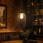 Tu Casa HG-15 Bottle Shape Metal mesh pendent Light Iron Holder Type e-27 Size 11x5x29\’-(Bulb not Included)