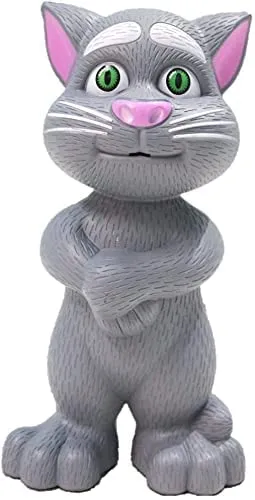 VGRASSP Repeating Words Talking Tom Cat Toy for Kids with Songs and Stories in Funny Tone (Talking Cat) – Color as per Stock