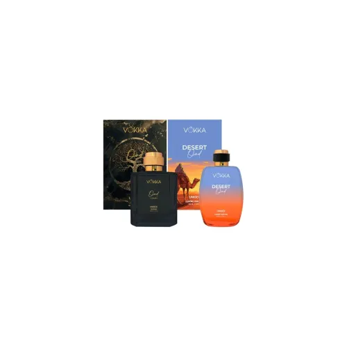 VOKKA Oud & Desert Oud 2x100ml | Unisex Luxury Long Lasting Perfume For Men & Women | Eau De Parfum | EDP Fragrance for Gift | Travel & Skin Friendly | Notes: Spicy Sandalwood Agarwood, Ambery VOKKA Oud & Desert Oud 2x100ml | Unisex Luxury Long Lasting Perfume For Men & Women | Eau De Parfum | EDP Fragrance for Gift | Travel & Skin Friendly | Notes: Spicy Sandalwood Agarwood, Ambery