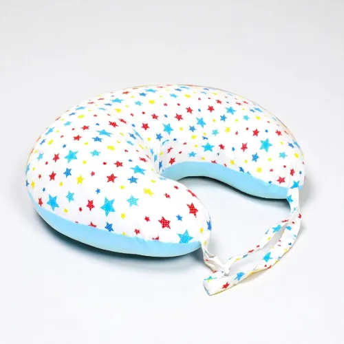 VParents Feeding Pillow, Breast Feeding Pillows Vacuum Packed Cotton Nursing Pillow and Positioner, Breastfeeding, Bottle Feeding, Baby Support Joy (Blue) 110498