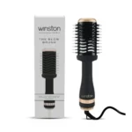 Winston 2-in-1 Hair Styling Blow Brush for Women – 1200 Watts | Hot Air Brush, Hair Volumizer Brush, Hair Blow Dryer Brush with Charcoal Bristles for Salon-Quality Volume and Shine (Black) 1 Year Warranty