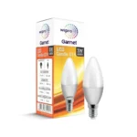wipro Garnet 3 W E14 Base Frosted Candle LED Bulb | Cool Day White (6500K) | Pack of 1 | Clear optics for sparkling effect | LED Filament Bulb for Home, office, chandellior, decorative lamp shade