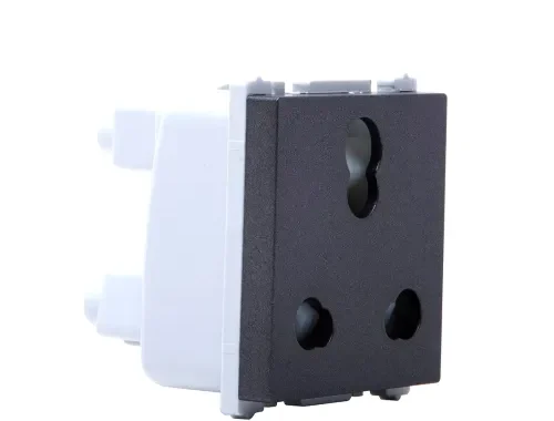 Wipro Northwest Nowa 6/16A 3 Pin – Power Socket, Silver Grey (pack of 10)