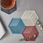 Xmart India Silicone Trivets – Heat-Resistant Pot Holders, Dish Coasters, Non-Slip Insulation Pads, Durable and Flexible Table Mats for Kitchen, Cooking, Dining & Countertop Protection(4 Pcs)