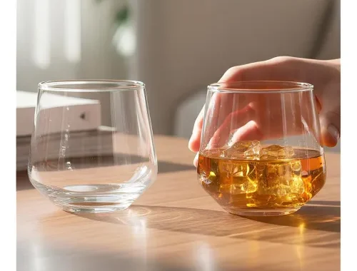 Yera Prima Oak Whisky /Scotch /Water Glasses- 300 ml Each -Set of 6 pcs Tumblers Lead-Free Whiskey Glasses for Scotch Bourbon Cognac Brandy Cocktail Whiskey