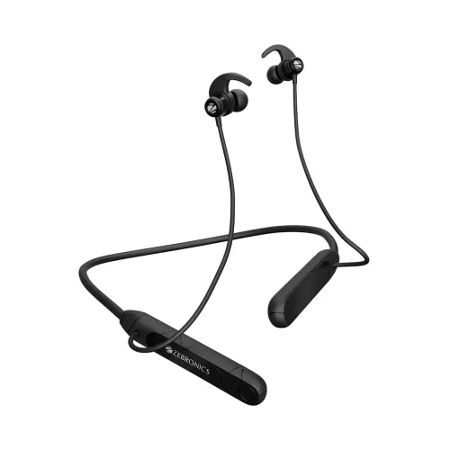 ZEBRONICS RAGA F2, Bluetooth Neckband in Ear, 22 Hours Playback, ENC, Rapid Charging, Dual Pairing, Magsnap (Magnetic Play | Pause), 2 EQ Modes, Bluetooth v5.4, Call Function, Gaming Mode (Black) ZEBRONICS RAGA F2, Bluetooth Neckband in Ear, 22 Hours Playback, ENC, Rapid Charging, Dual Pairing, Magsnap (Magnetic Play | Pause), 2 EQ Modes, Bluetooth v5.4, Call Function, Gaming Mode (Black)