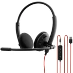 Zebronics 2.8m Wired Headphones, 27mm Drivers, Adjustable Mic, 3.5mm Jack, Detachable USB Cable, Adjustable Headband, Media /Volume Control, Compatible with Laptop /PC /Mobile /Tablet (VCX 101)