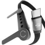 Zebronics Wattz 100CC2 Type-C to Type-C Cable, 1.5m Braided, 100W PD, 5A Fast Charging, 480Mbps Data Transfer, Charge & Sync, Phone Holder, Mobile, Tablet & Laptop Compatible (Black)
