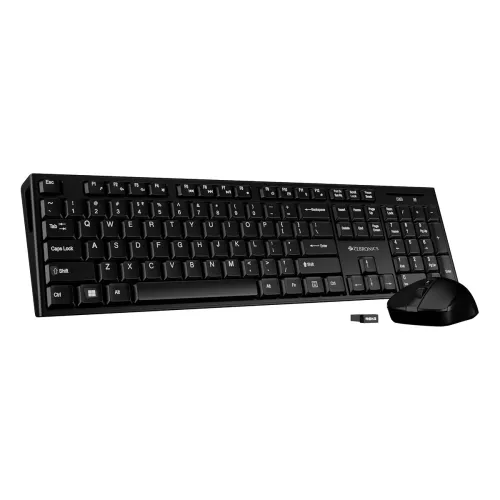 Zebronics Wireless Keyboard & Mouse Combo, 104 UV-Printed Keys, ₹ Key, 12 Multimedia Keys, Retractable Stand, 4 Button Mouse, 1600 DPI, High Precision, USB Nano Receiver (Companion 304, Black) Zebronics Wireless Keyboard & Mouse Combo, 104 UV-Printed Keys, ₹ Key, 12 Multimedia Keys, Retractable Stand, 4 Button Mouse, 1600 DPI, High Precision, USB Nano Receiver (Companion 304, Black)