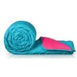 Zinnia Ultra Soft Microfibre Reversible Comforter – Double 230 x 255 CM, Pink and Teal(Solid – Vibrant)