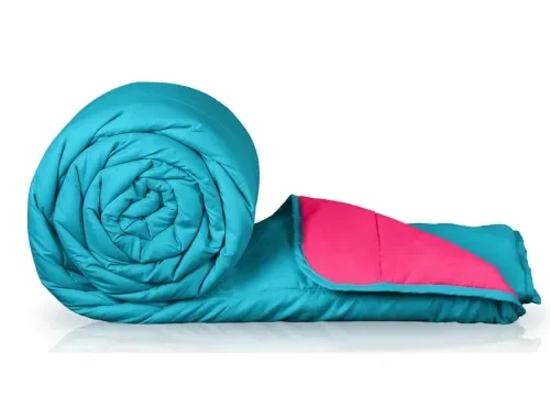 Zinnia Ultra Soft Microfibre Reversible Comforter – Double 230 x 255 CM, Pink and Teal(Solid – Vibrant)
